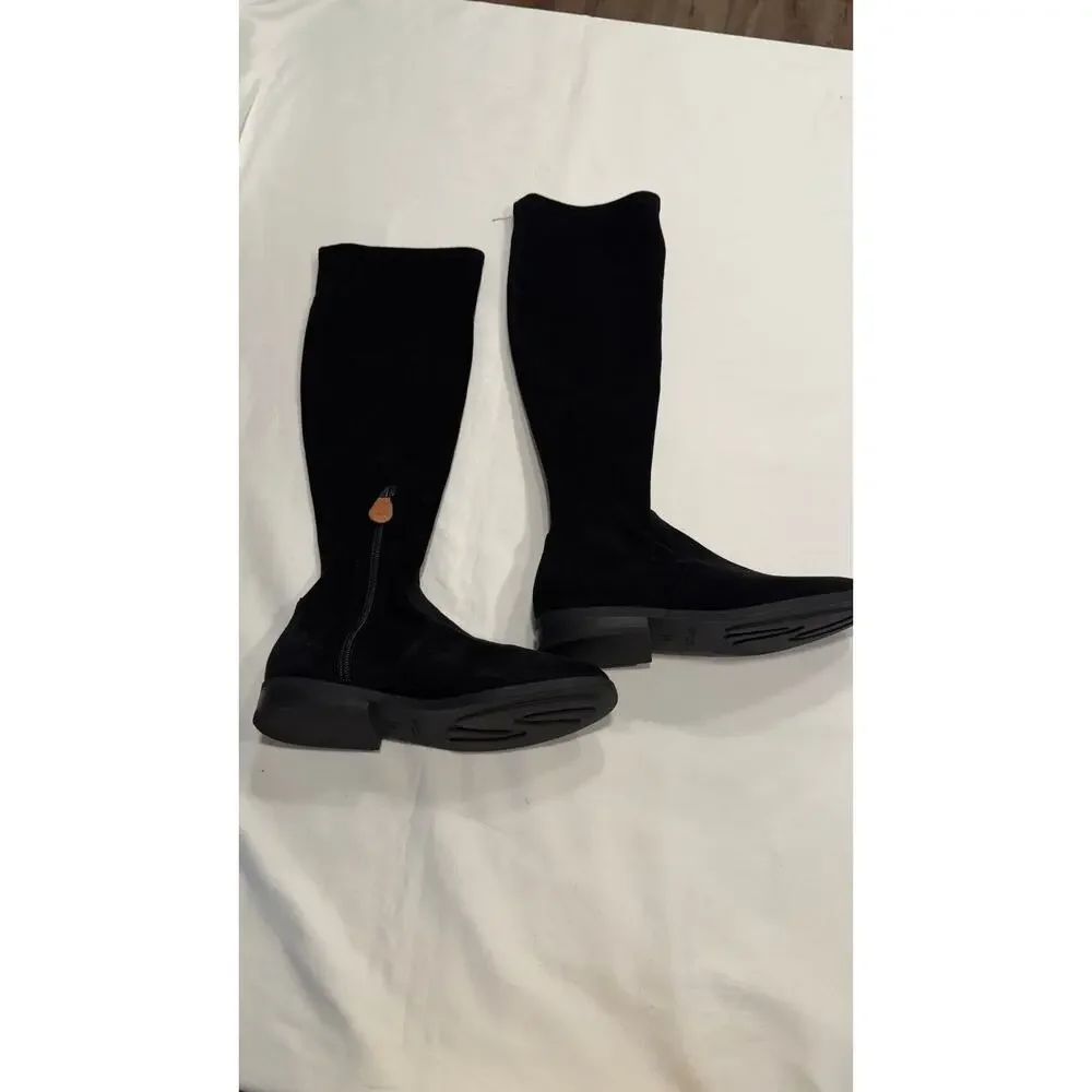 Gentle Souls by Kenneth Cole Women's Emma Stretch Boot US 5.5 Black‎ Knee High